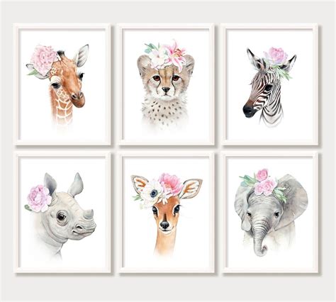 the crown prints|animal art prints nursery.